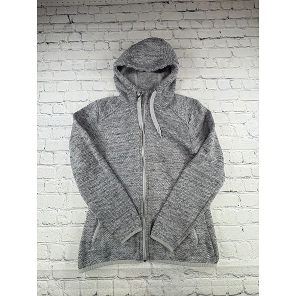Mammut Tops - Mammut Chamuera Hooded Jacket Women M Grey Good Fleece Knit Full Zip